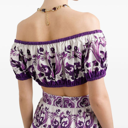 Dolce & Gabbana Maiolica print cotton top