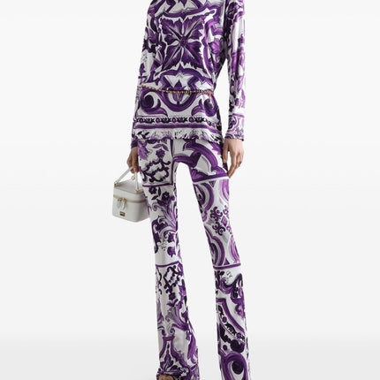 Dolce & Gabbana Maiolica print trousers