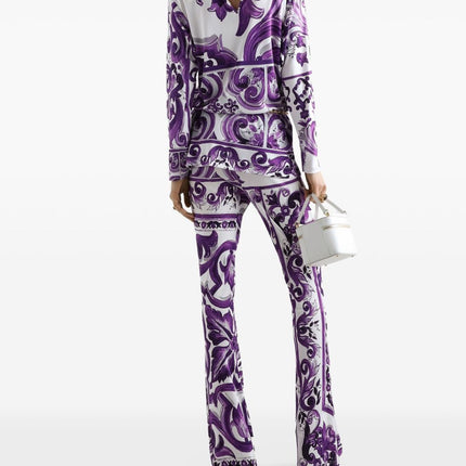 Dolce & Gabbana Maiolica print trousers