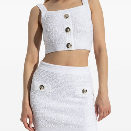 Balmain Tweed Crop Top