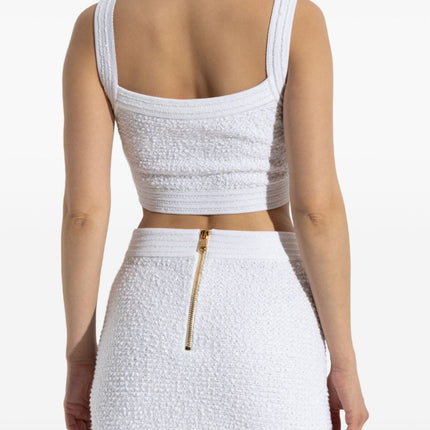 Balmain Tweed Crop Top