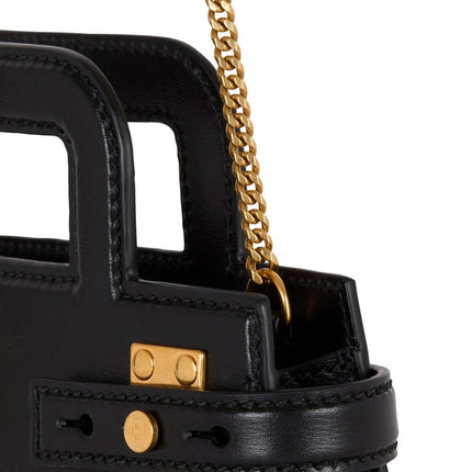 Balmain B-Buzz small leather handbag