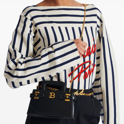 Balmain B-Buzz small leather handbag