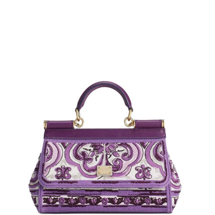 Dolce & Gabbana Small Sicily handbag with Maiolica embroidery