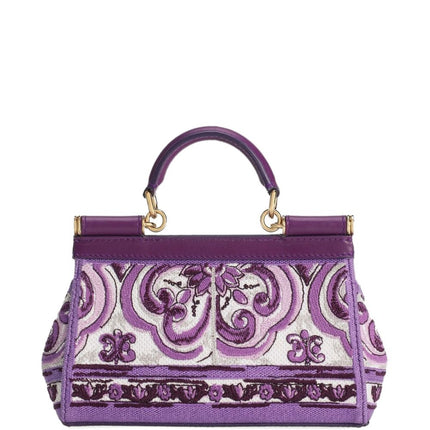 Dolce & Gabbana Small Sicily handbag with Maiolica embroidery