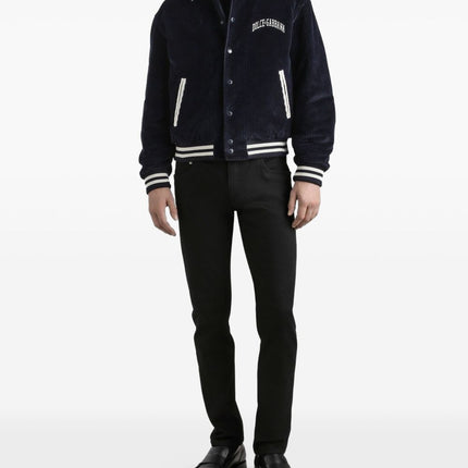 Dolce & Gabbana five pockets logo plaque Denim cotton jeans