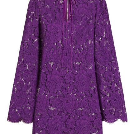 Dolce & Gabbana bell sleeves Lace mini dress