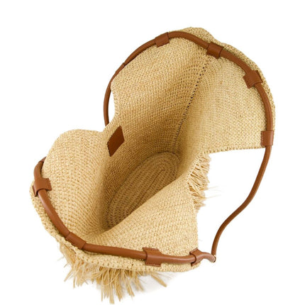 Zimmermann Goldentime medium raffia tote bag