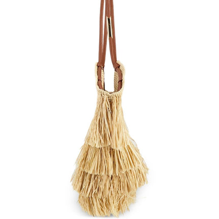 Zimmermann Goldentime medium raffia tote bag