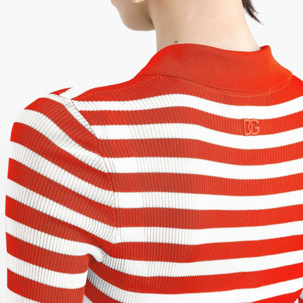 Dolce & Gabbana Striped Polo Top