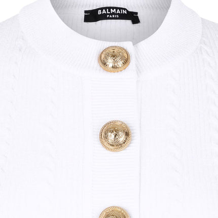 Balmain Ribbed buttoned top