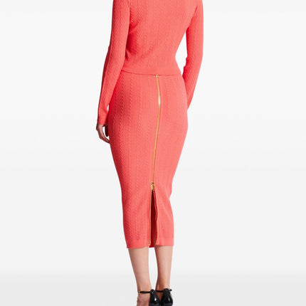 Balmain Long-sleeved twisted knit cardigan