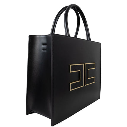 Elisabetta Franchi Logo-plaque leather tote bag