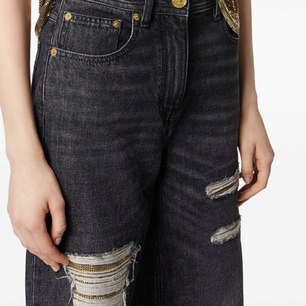 Versace Metal Mesh Regular-Fit Jeans