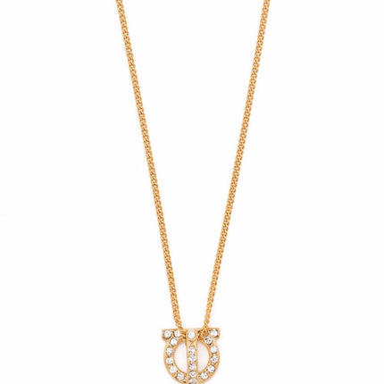 Ferragamo Gancini necklace with strass