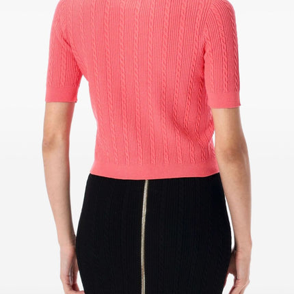 Balmain Cable-knit buttoned cardigan