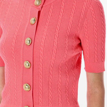 Balmain Cable-knit buttoned cardigan