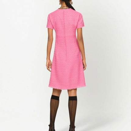 Dolce & Gabbana Rachel tweed calf-length dress with DG logo