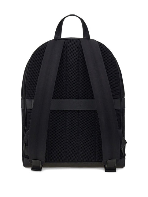 Ferragamo Men's Black Twins Nylon Backpack