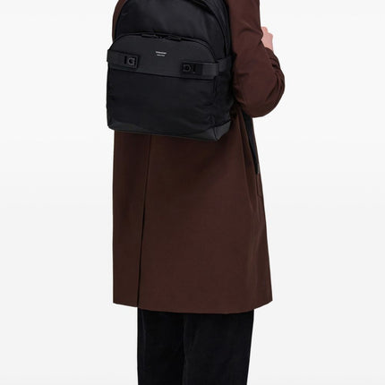 Ferragamo Men's Black Twins Nylon Backpack