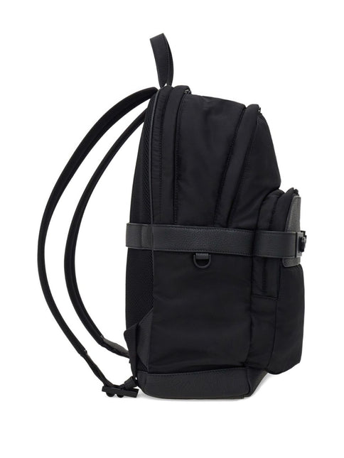 Ferragamo Men's Black Twins Nylon Backpack