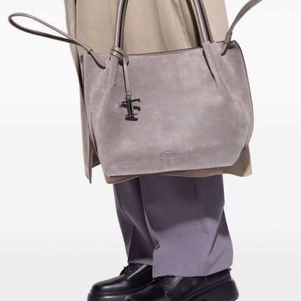 Tod's Drawstring Suede Tote Bag