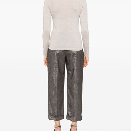 Brunello Cucinelli Sweaters Leather Brown