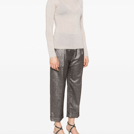 Brunello Cucinelli Sweaters Leather Brown