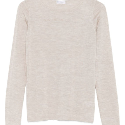 Brunello Cucinelli Sweaters Leather Brown
