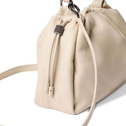 Brunello Cucinelli Mellow small bucket bag in soft leather with monili
