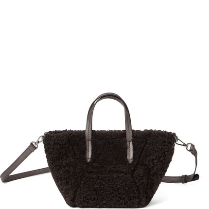 Brunello Cucinelli BC Duo mini bag in curly shearling with monili