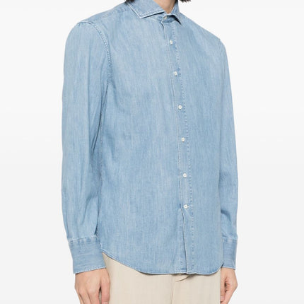 Brunello Cucinelli Shirts Clear Blue