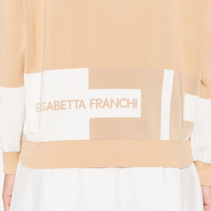 Elisabetta Franchi Sweaters Beige