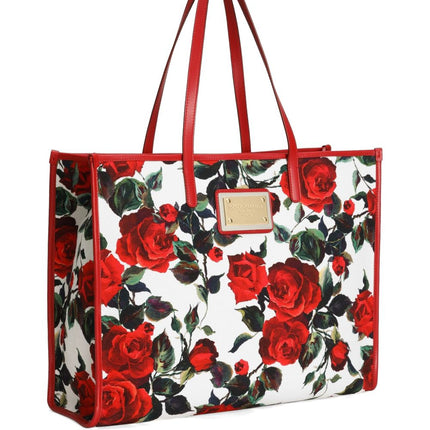 Dolce & Gabbana Large rose-print shoulder bag