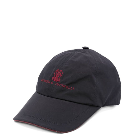 Brunello Cucinelli Water-repellent microfiber baseball cap with embroidered logo