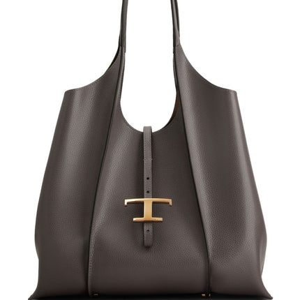 Tod's T Timeless Medium Leather Shopping Bag