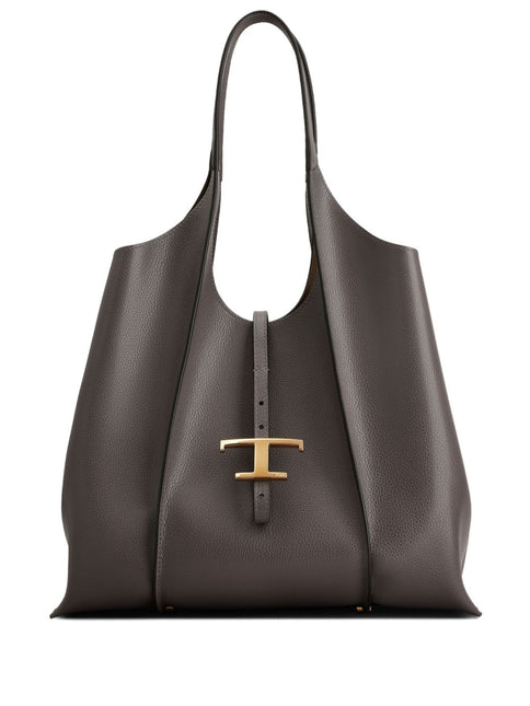 Tod's T Timeless Medium Leather Shopping Bag