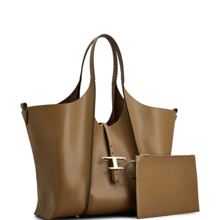 Tod's T Timeless Medium Leather Shopping Bag