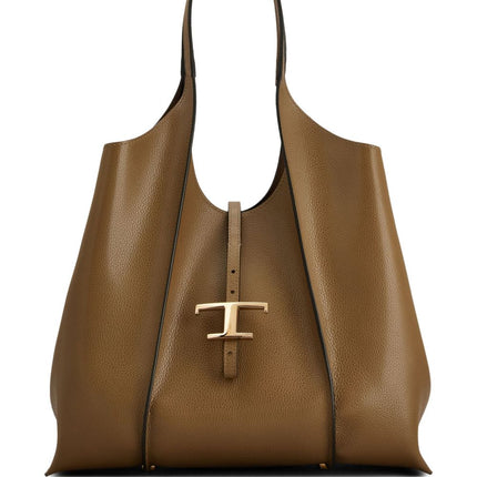 Tod's T Timeless Medium Leather Shopping Bag
