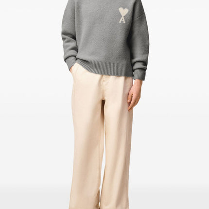 Ami Paris Sweaters Grey