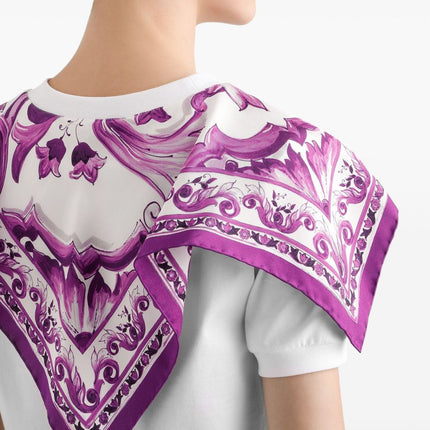Dolce & Gabbana foulard-panelled cotton T-shirt