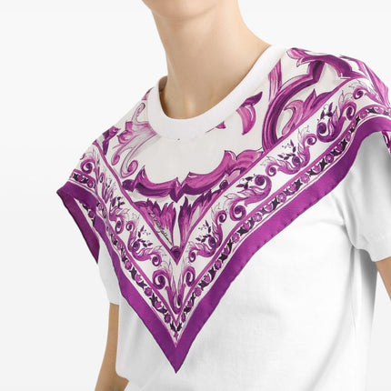 Dolce & Gabbana foulard-panelled cotton T-shirt