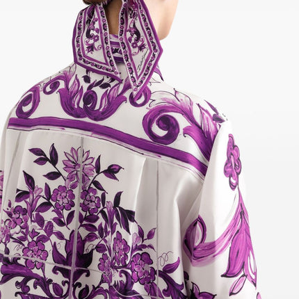 Dolce & Gabbana Silk shirt with maiolica print
