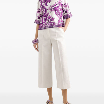 Dolce & Gabbana Silk shirt with maiolica print