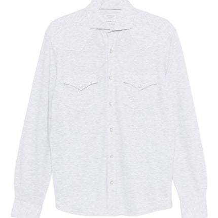 Brunello Cucinelli Shirts Light Grey