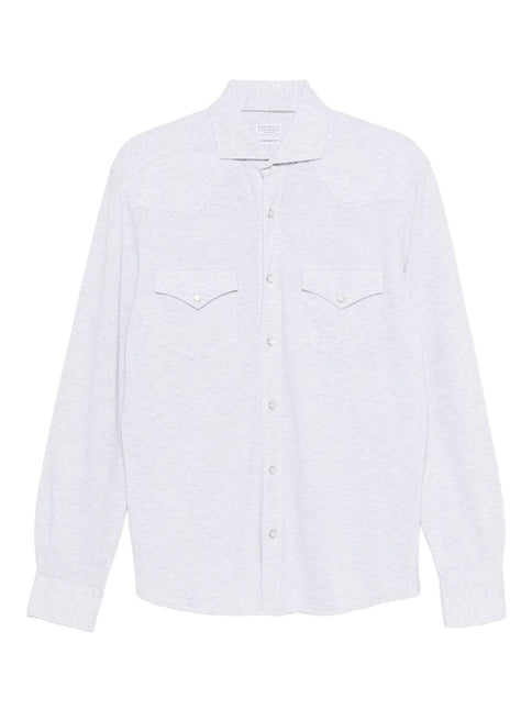 Brunello Cucinelli Shirts Light Grey