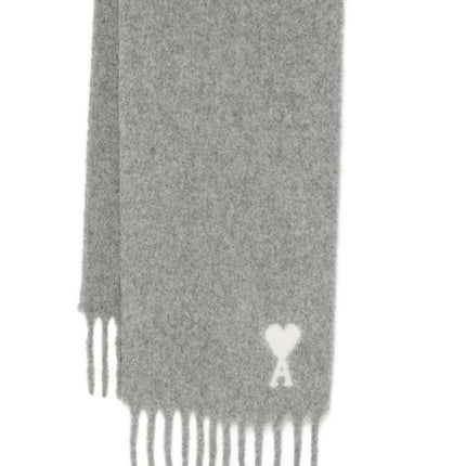 Ami Paris Ami De Coeur fringed scarf