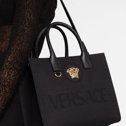 Versace Small La Medusa canvas tote bag