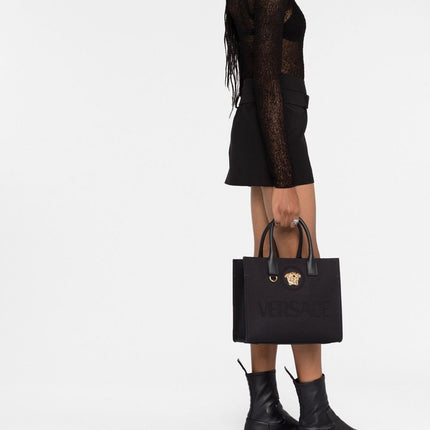 Versace Small La Medusa canvas tote bag