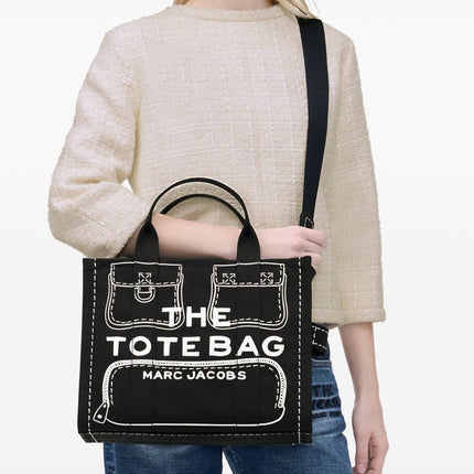 Marc Jacobs The Trompe L'Oeil Cargo Canvas Medium Tote Bag